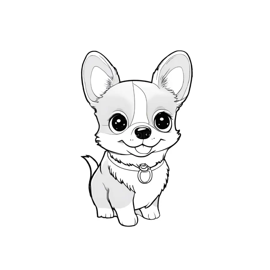 Corgi Coloring Book Digital Download 5 Pages