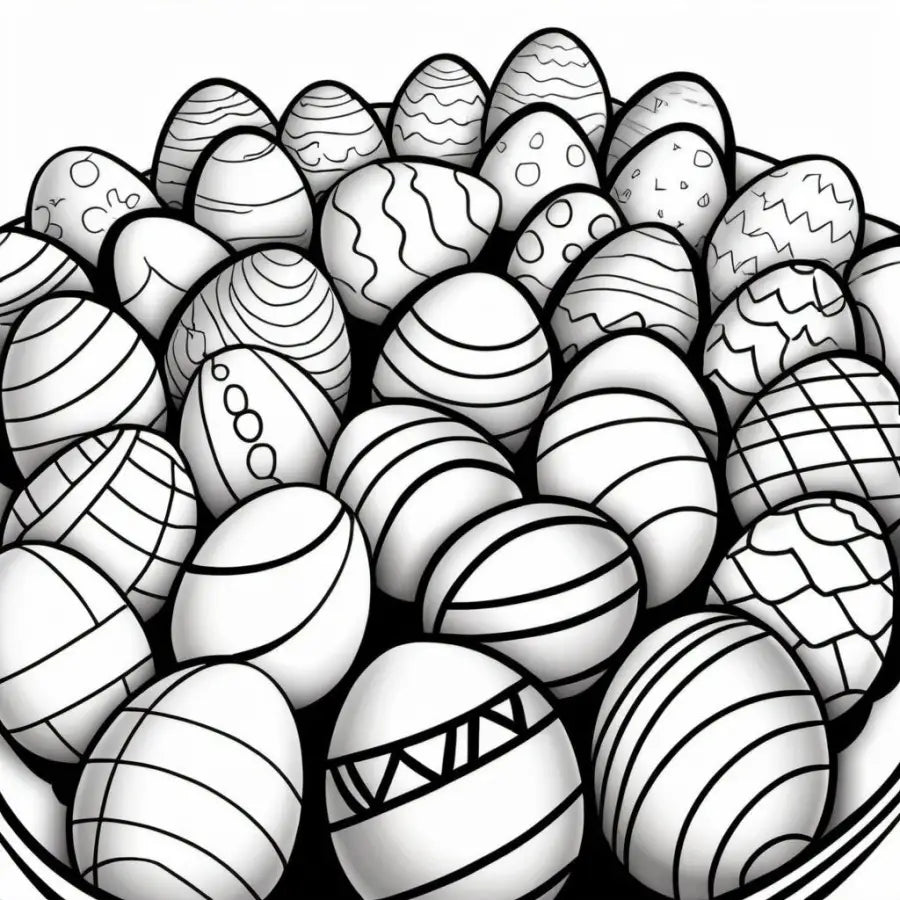 Easter Coloring Book Digital Download 5 Pages