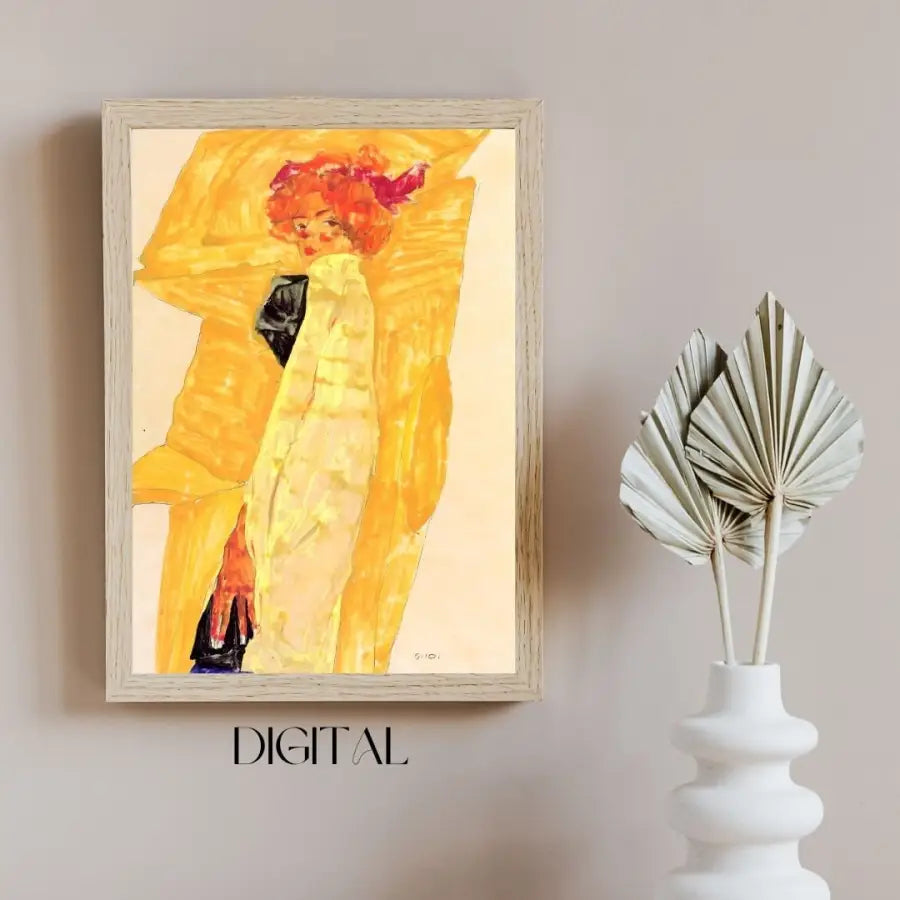 Egon Schiele - Fine - Art Print Gerti in Gold (Female