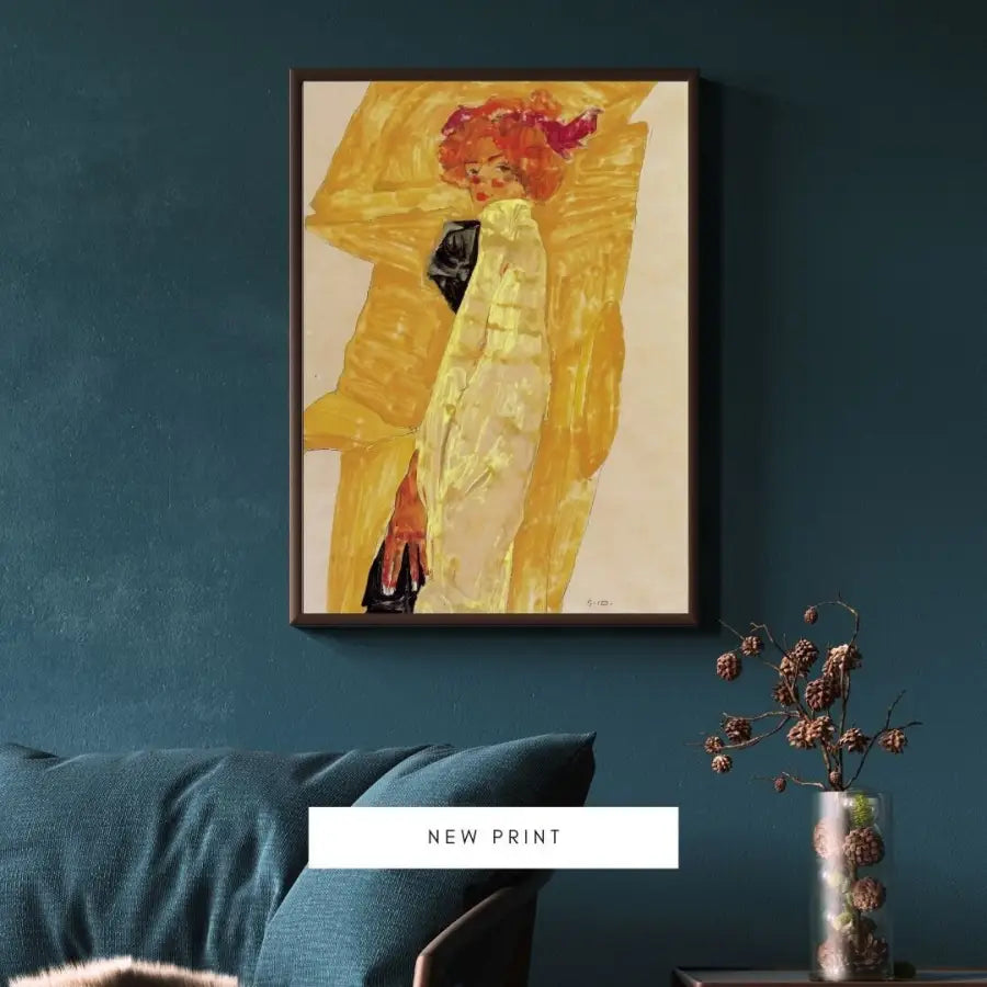Egon Schiele - Fine - Art Print Gerti in Gold (Female