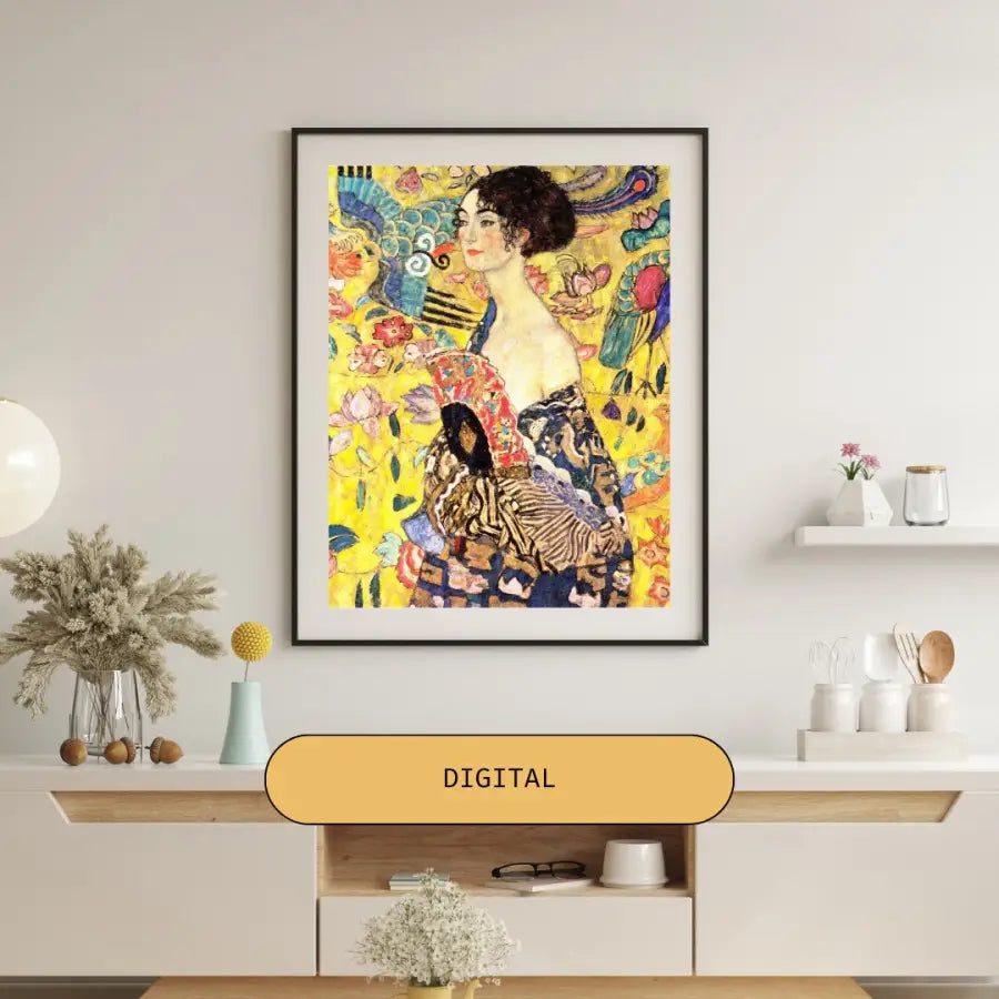 Gustav Klimt DIGITAL Vintage Portrait of a Young Woman