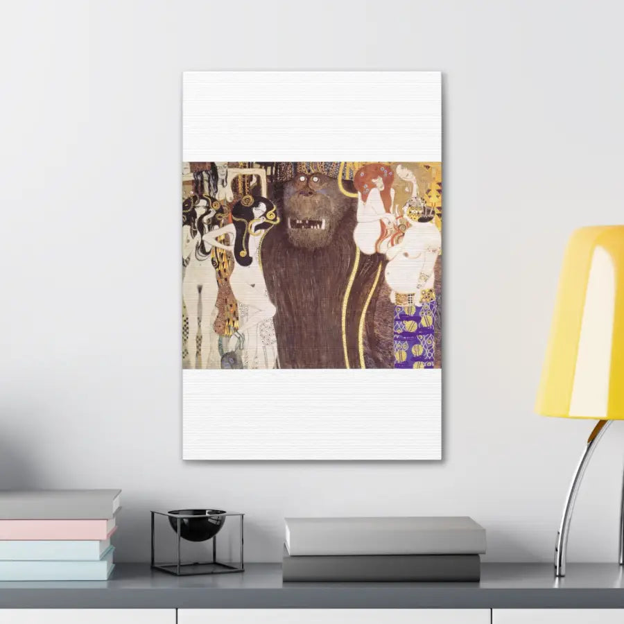 GUSTAV KLIMT Vintage Art Women with Gorilla Canvas