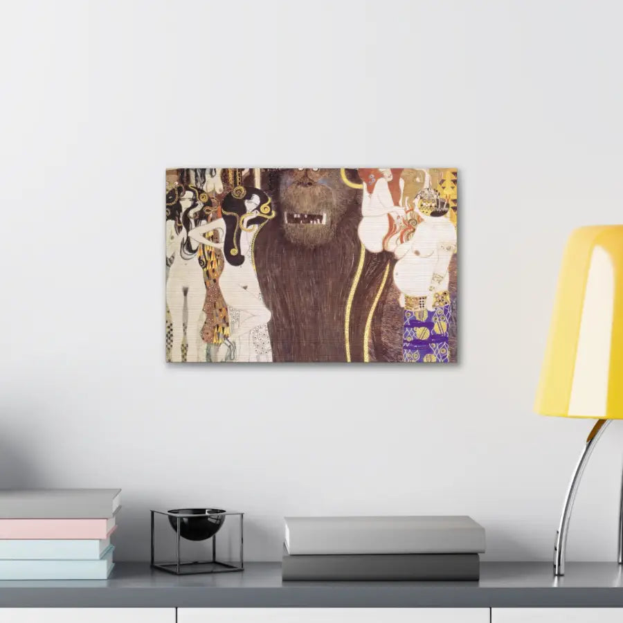 GUSTAV KLIMT Vintage Art Women with Gorilla Canvas
