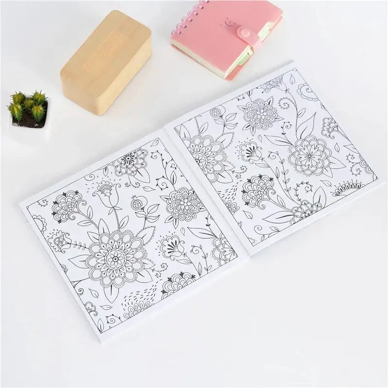 Books 120p Korean Mandalas Flower Coloring Book