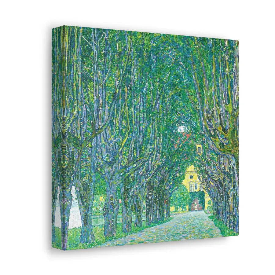 Gustav Klimt Inspired Artwork: Green Trees & Yellow House