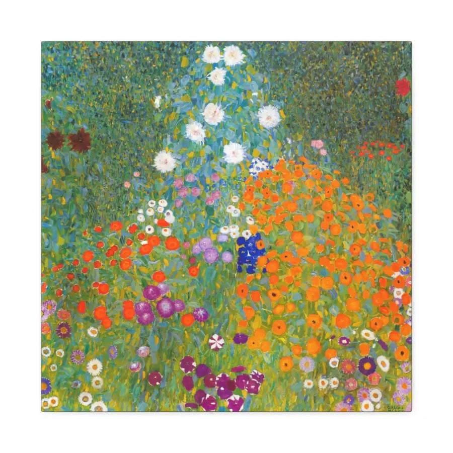 Gustav Klimt- Vintage Elegant Green and Orange Floral