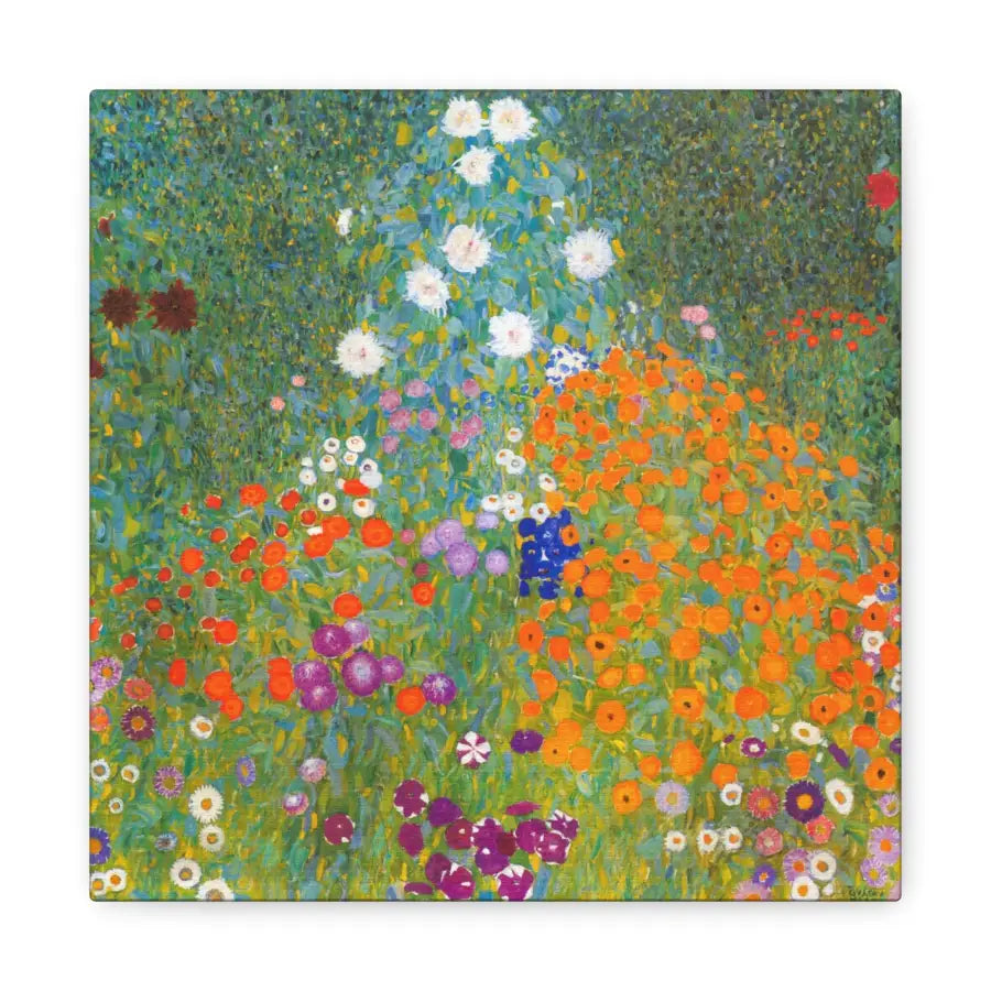 Gustav Klimt- Vintage Elegant Green and Orange Floral