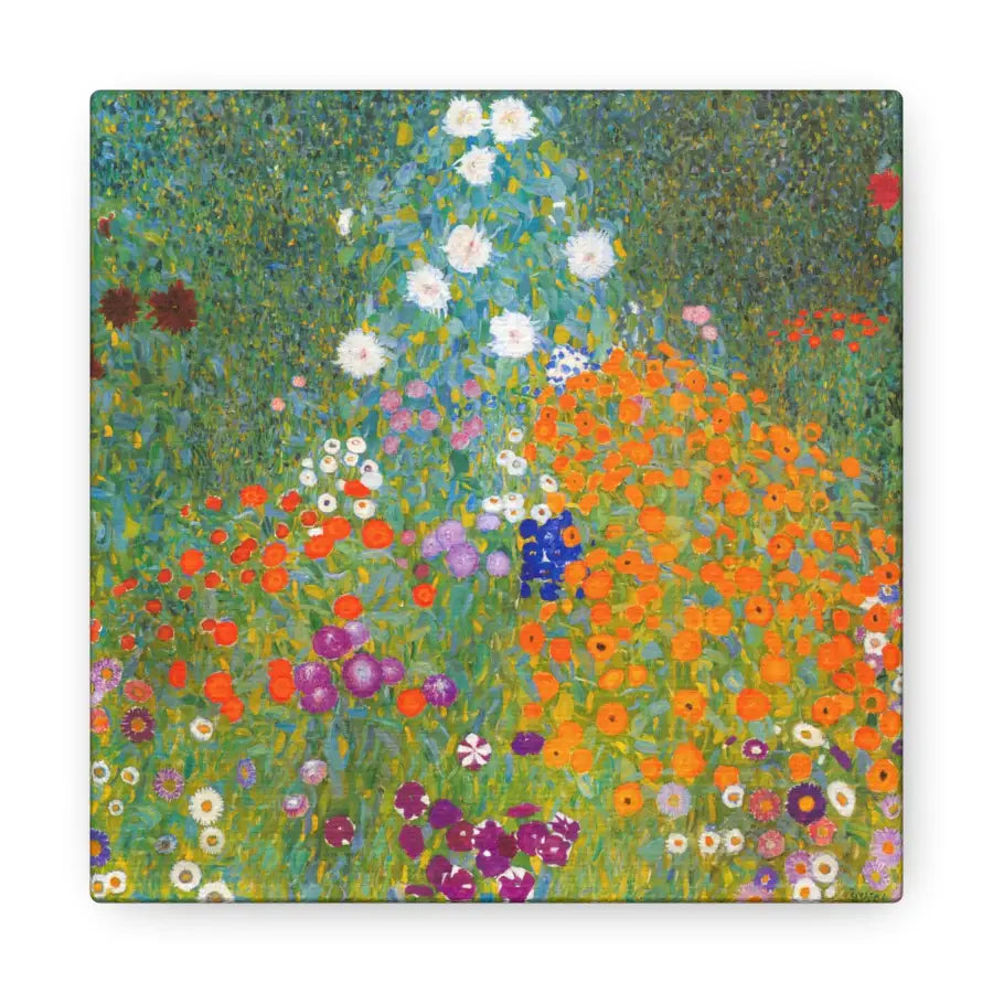 Gustav Klimt- Vintage Elegant Green and Orange Floral