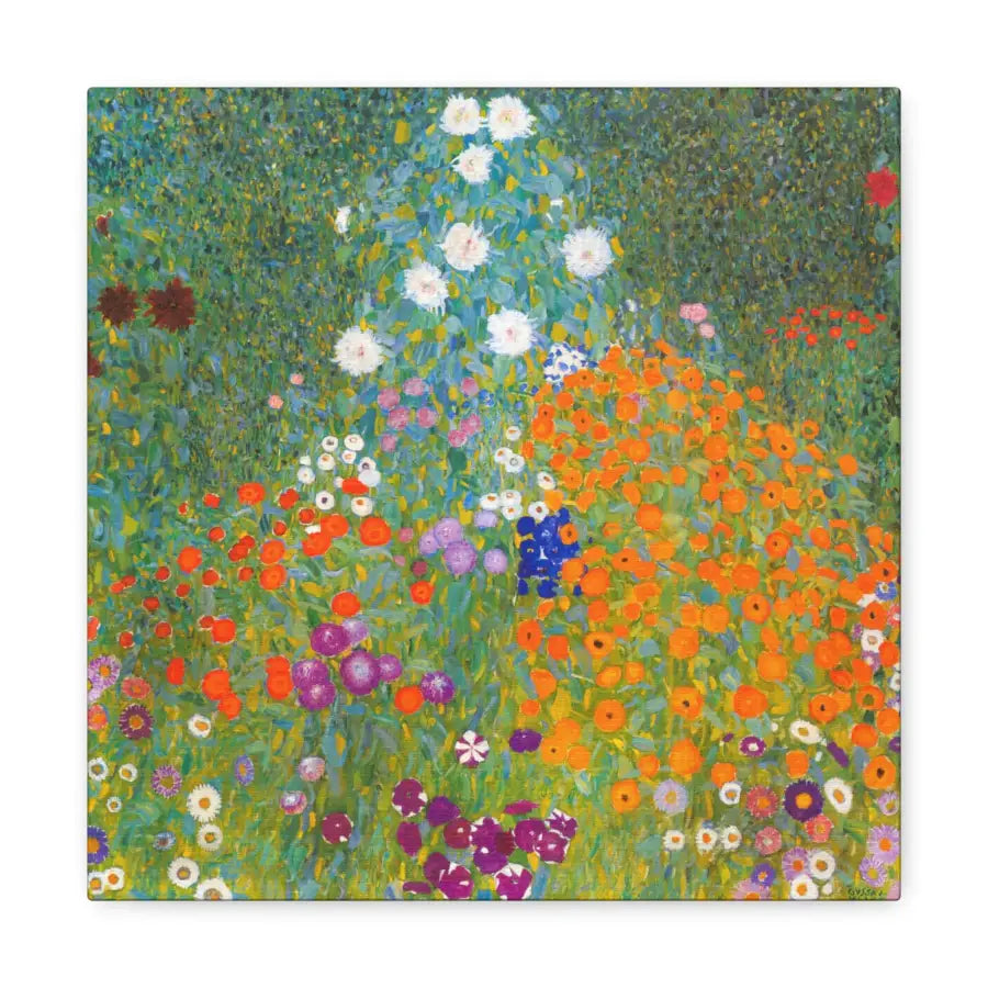 Gustav Klimt- Vintage Elegant Green and Orange Floral