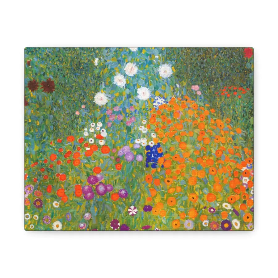 Gustav Klimt- Vintage Elegant Green and Orange Floral