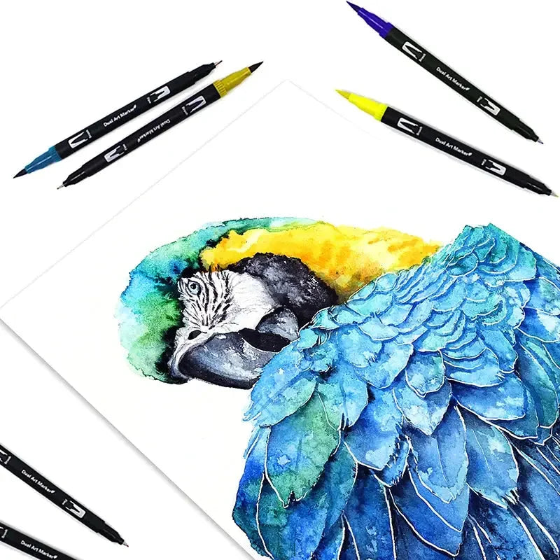 Watercolor Art Markers Brush Pen Dual Tip