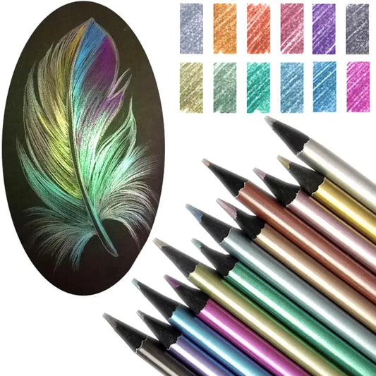 12/18 Colors Metallic Pencil Colored Pencil