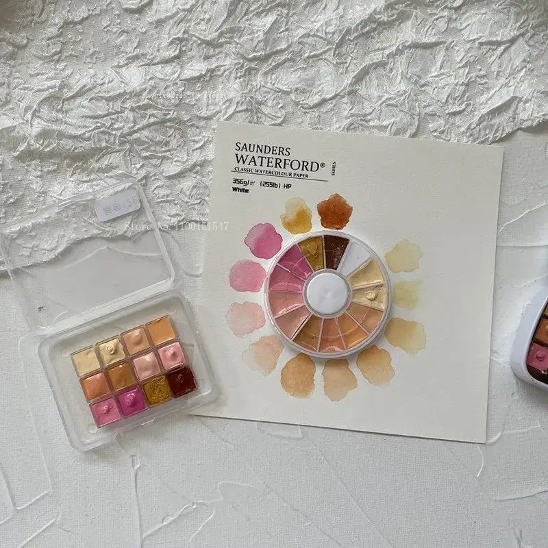 1ml/2ml Watercolor Skin Tone Small Grid Paint Set