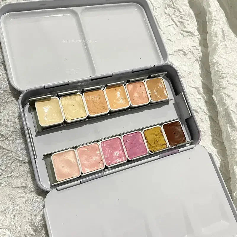 1ml/2ml Watercolor Skin Tone Small Grid Paint Set