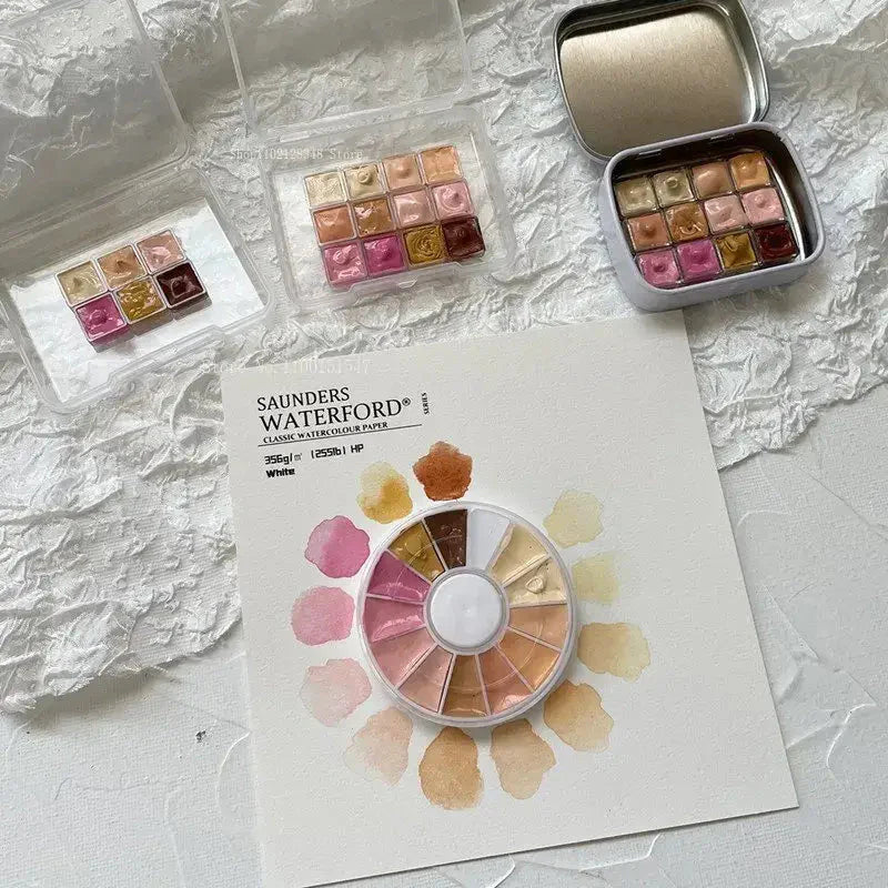1ml/2ml Watercolor Skin Tone Small Grid Paint Set