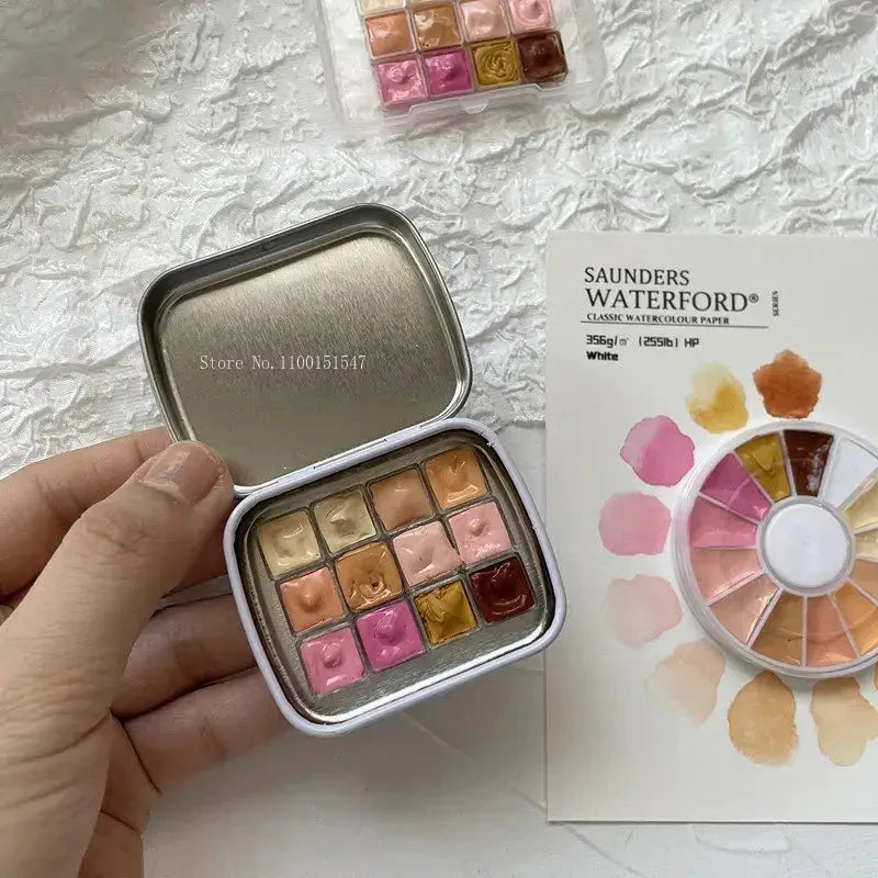 1ml/2ml Watercolor Skin Tone Small Grid Paint Set