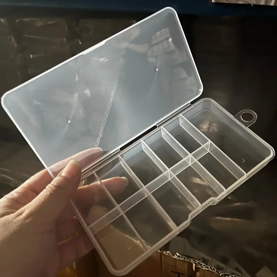 1PC Transparent Nail Art Storage Box Empty Jewelry Beads