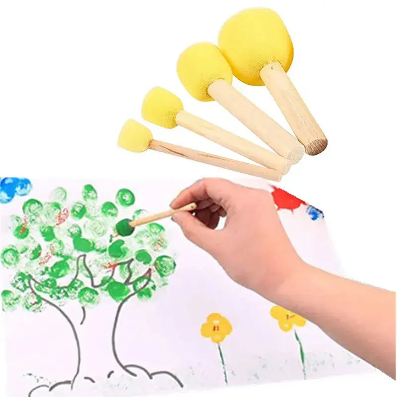 4Pcs/pack Kid Sponge Paint Brush - Set of 4