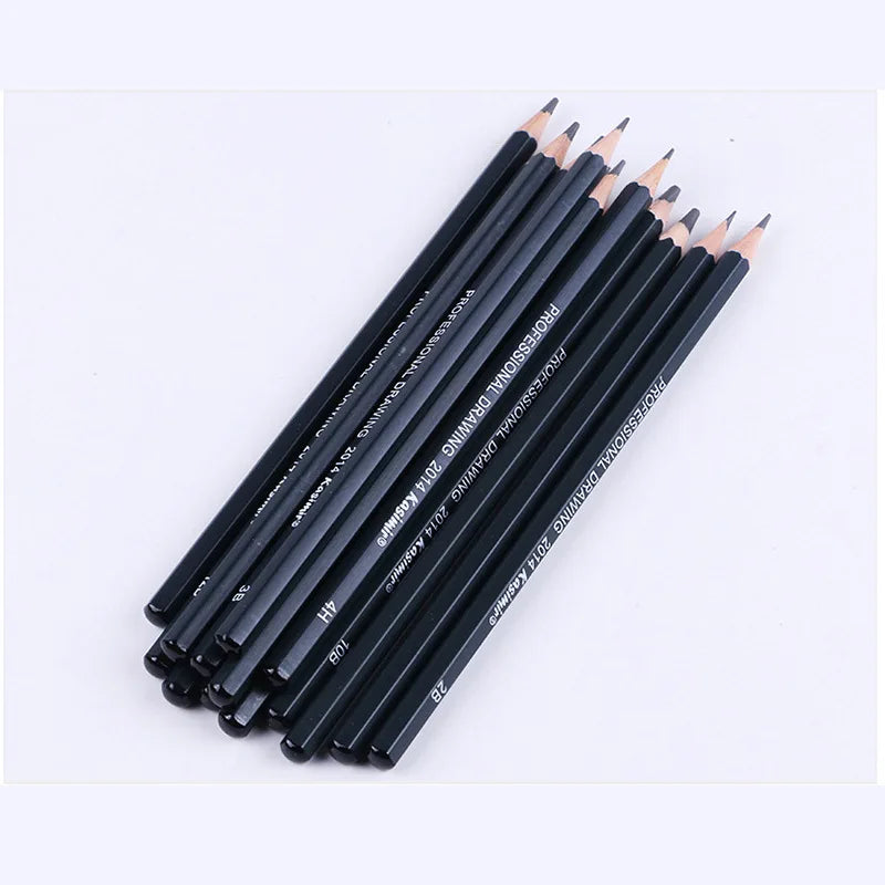 14pcs Professional Wooden Pencils Graphite Drawing