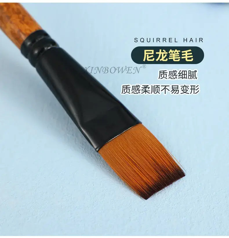 Wood Grain Nylon Paint Brush