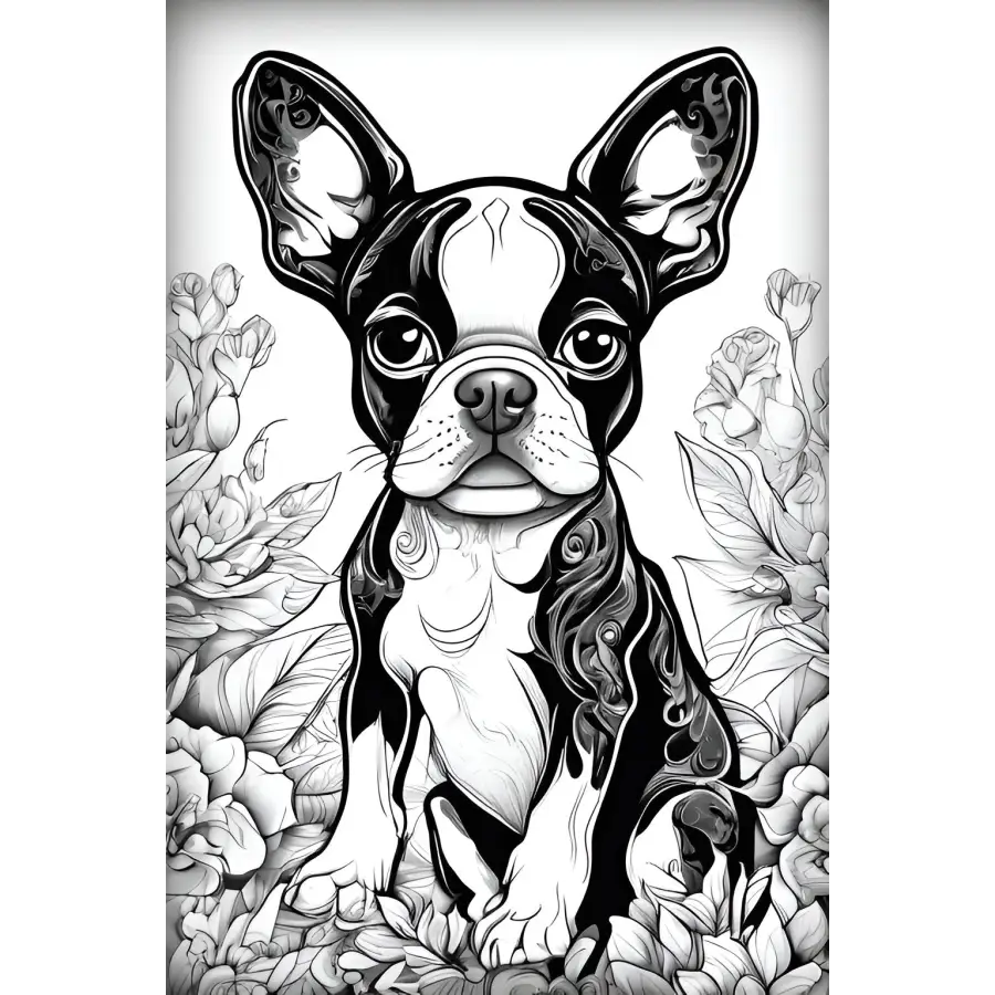 Boston Terrier Book Digital Download 5 Pages