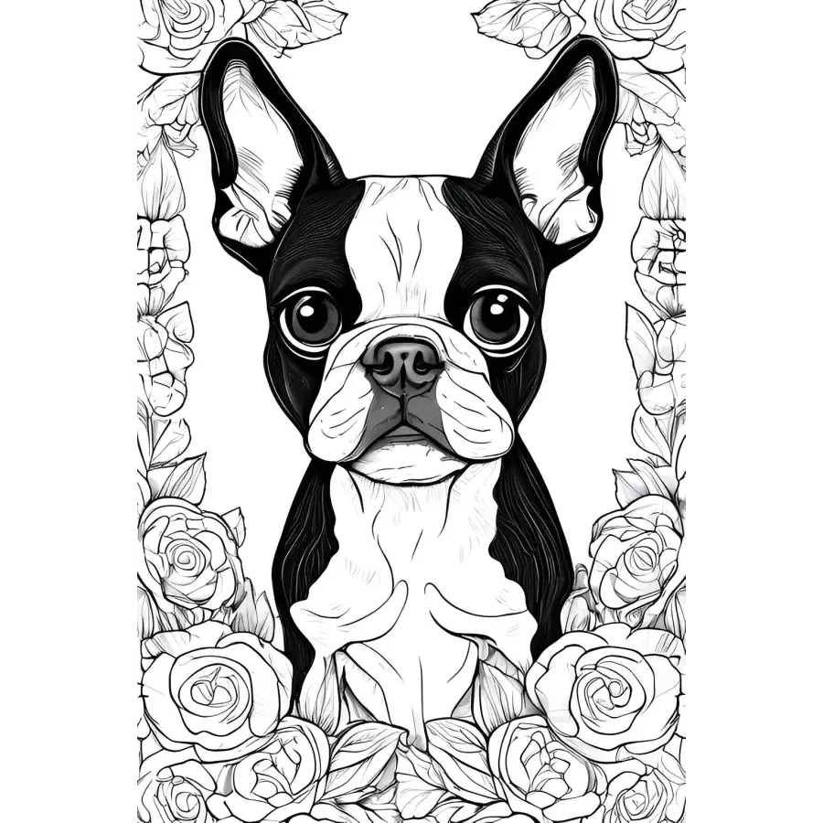 Boston Terrier Book Digital Download 5 Pages