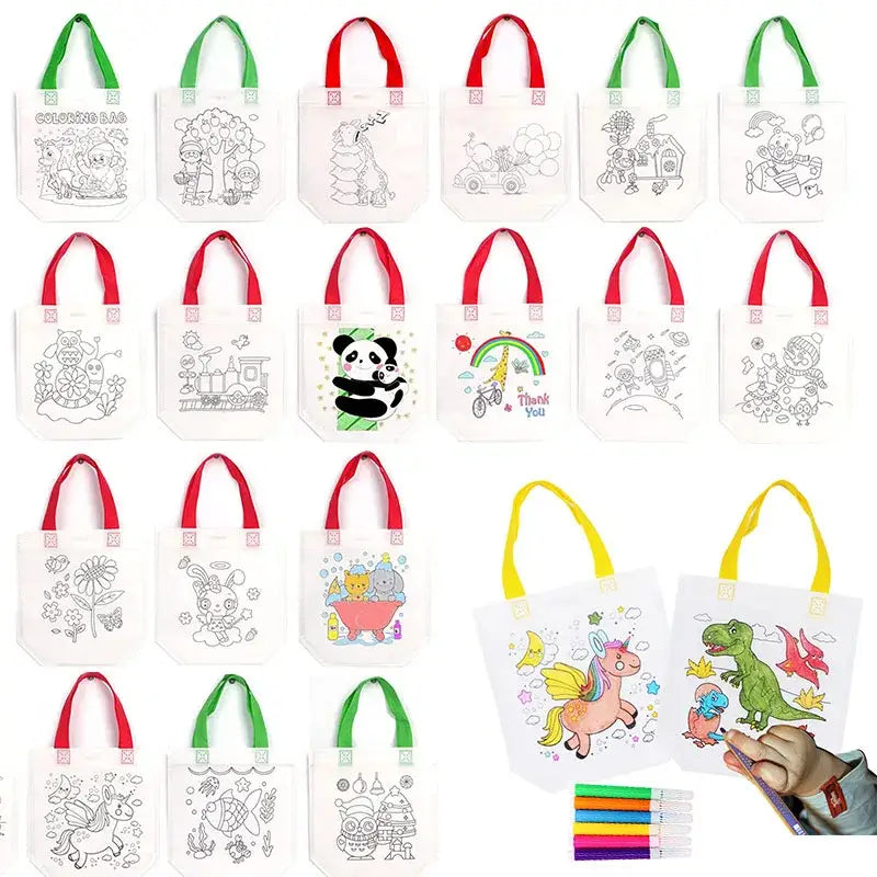 Creative DIY Graffiti Bags Both Sides Coloring Handmade