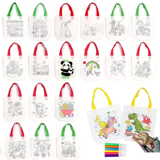 Creative DIY Graffiti Bags Both Sides Coloring Handmade