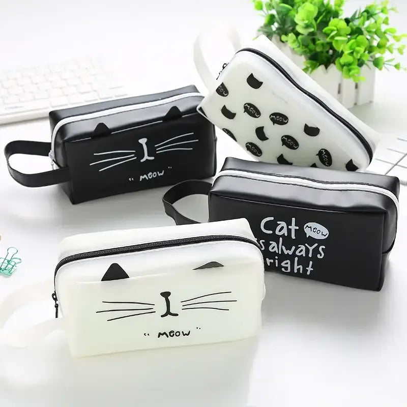 Cute Cat Cosmetic Bag Women Travel Wash Pouch Female Bath