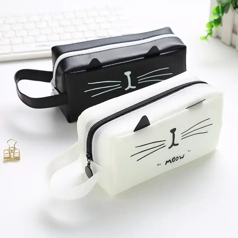 Cute Cat Cosmetic Bag Women Travel Wash Pouch Female Bath