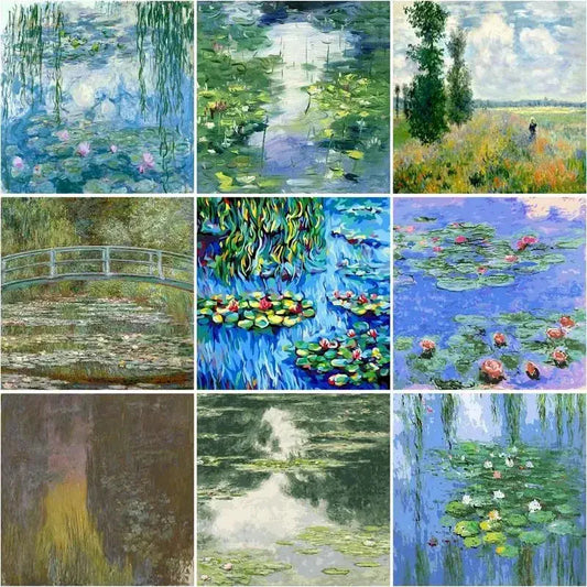 DIY Coloring by Numbers Claude Monet’s Paintings Kinds