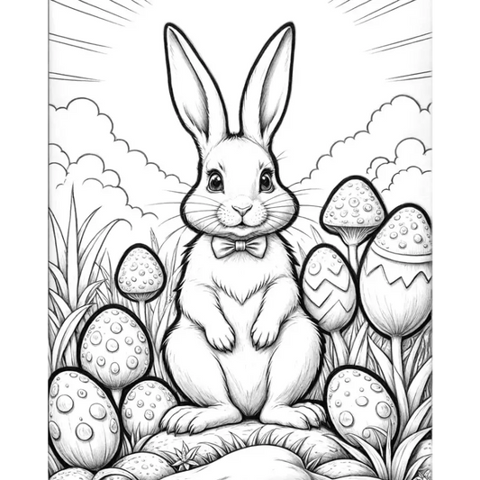 Easter Coloring Book Digital Download 5 Pages