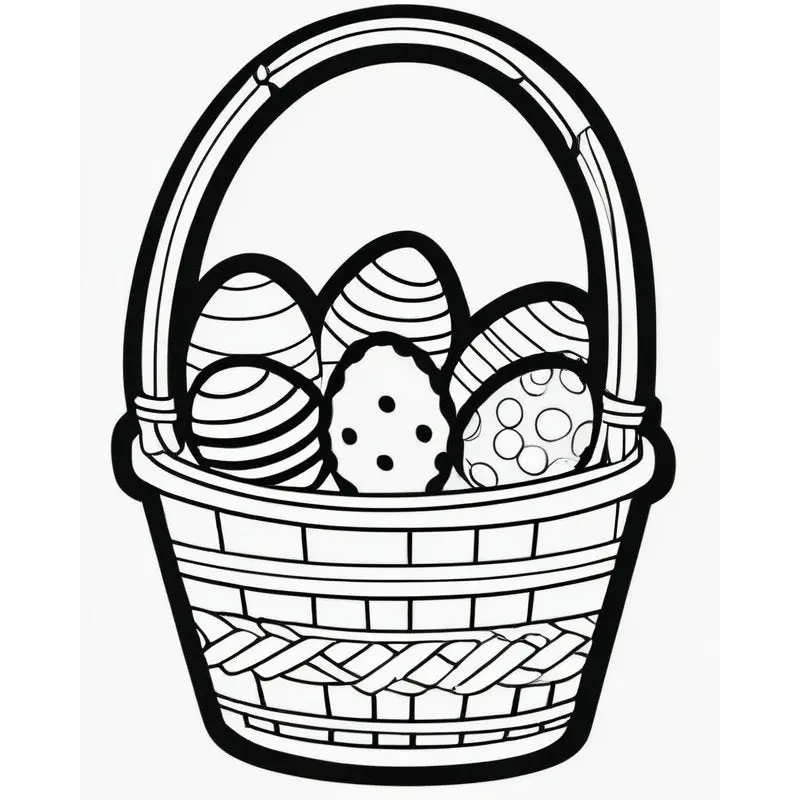 Easter Coloring Book Digital Download 5 Pages