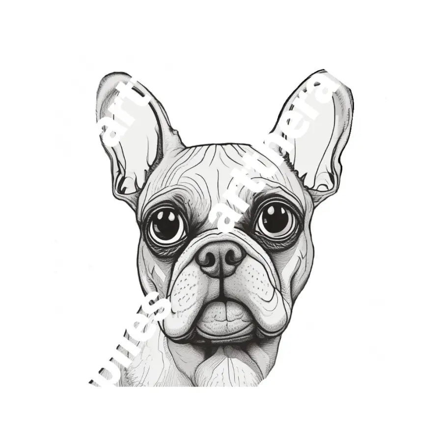 Frenchie Coloring Book Digital Download 7 Pages