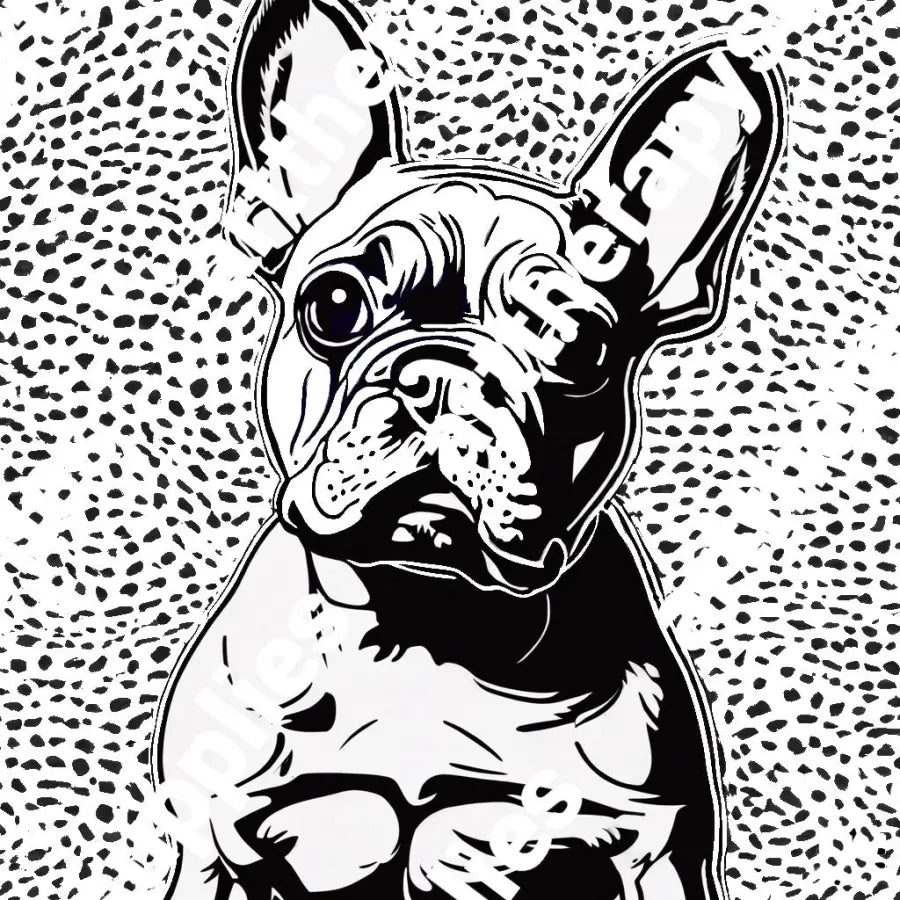 Frenchie Coloring Book Digital Download 7 Pages