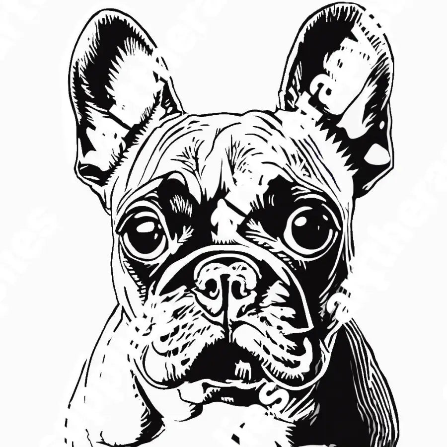 Frenchie Coloring Book Digital Download 7 Pages