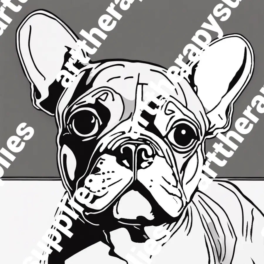 Frenchie Coloring Book Digital Download 7 Pages