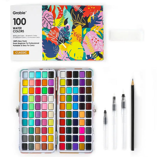 Grabie Watercolor Paint Set 100 Colors Painting with Water