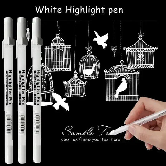 Haile 5 Pcs Creative White Ink Gel Pen