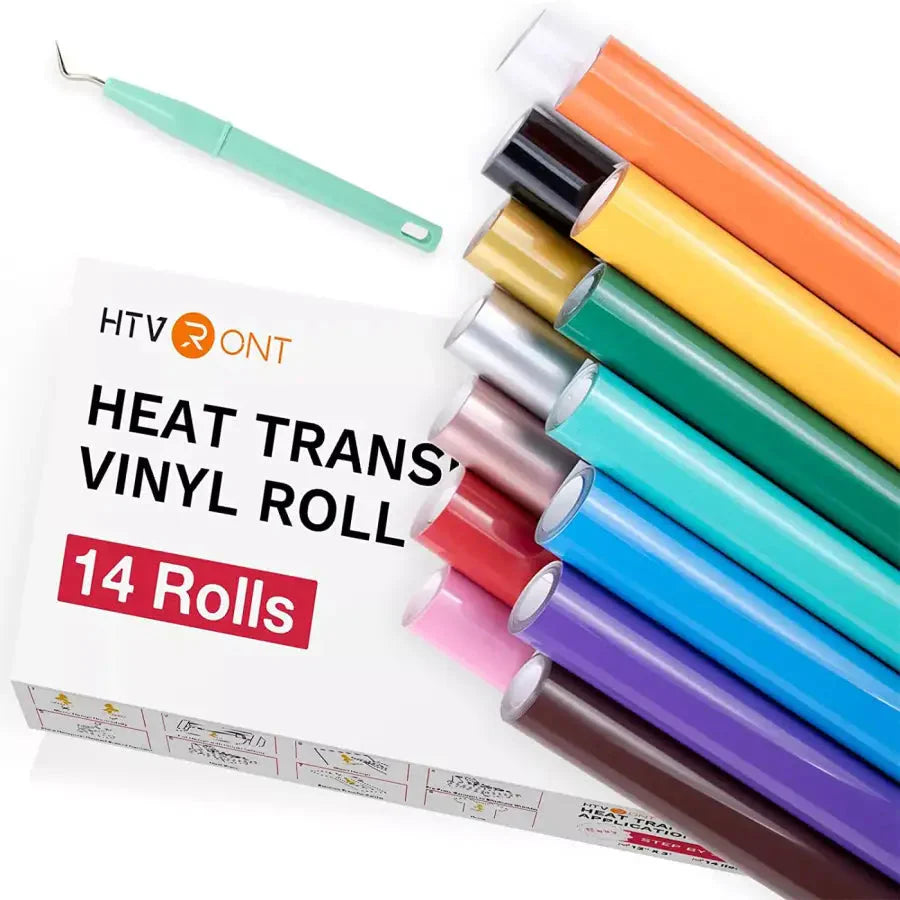 HTVRONT 8/14pcs 12X3ft Multi-Color Vinyl Roll for Cricut