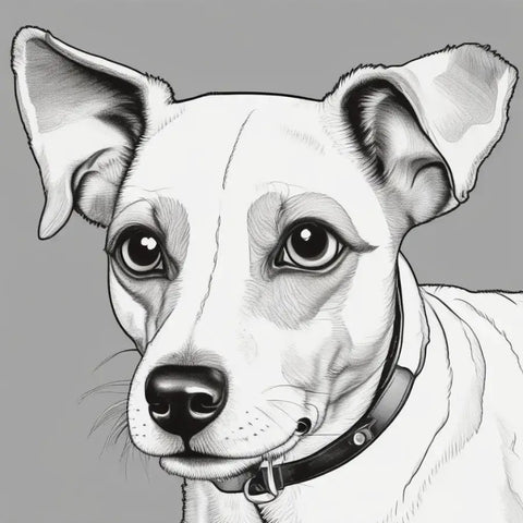 Jack Russell Realistic Coloring Digital Download 5 Pages