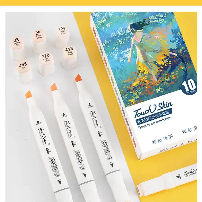10/12/20/24/30 Colors Double-headed Light Skin Color Markers