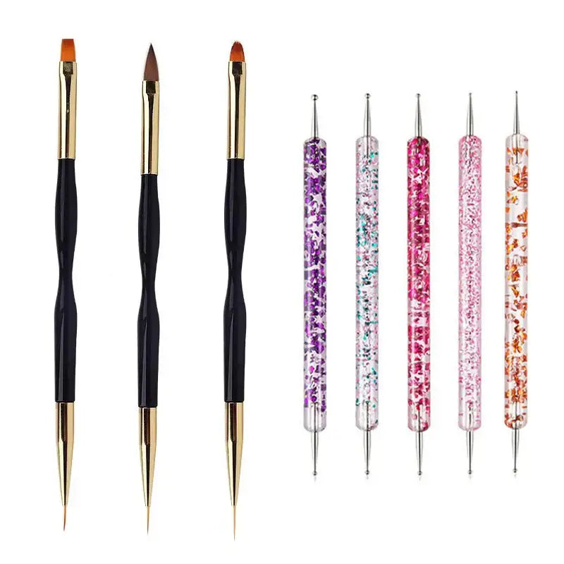 Nail Art Brush Design Tip Painting Carving Dotting Pen