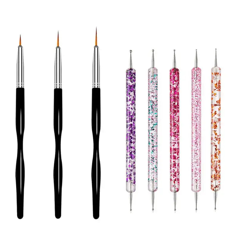 Nail Art Brush Design Tip Painting Carving Dotting Pen