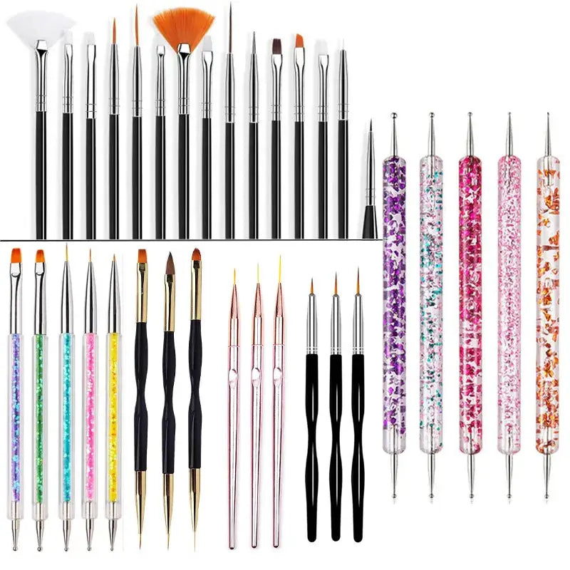 Nail Art Brush Design Tip Painting Carving Dotting Pen