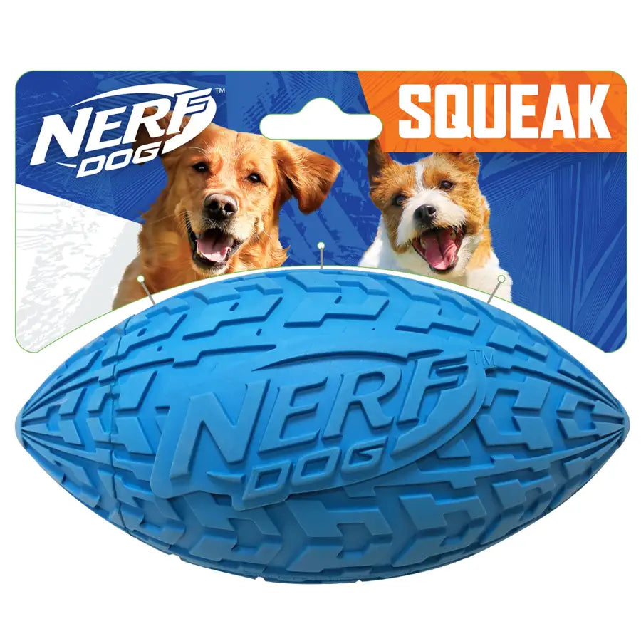 Nerf Dog Tire Football Dog Toy with Interactive Squeaker