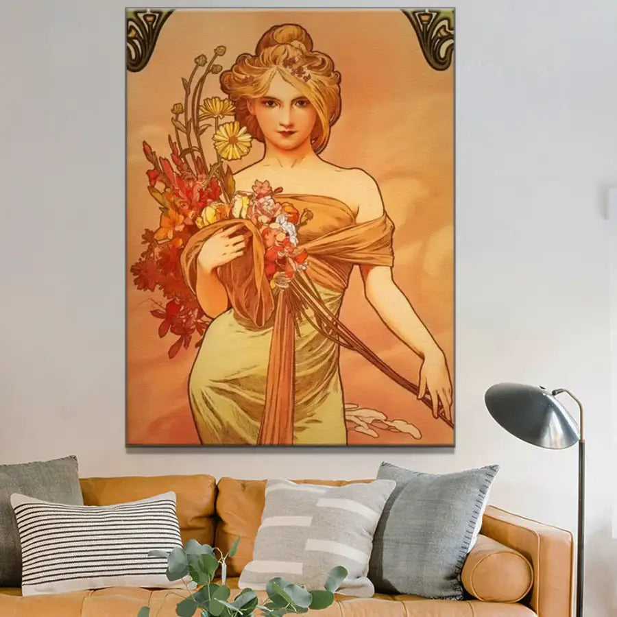 60x80cm Painting By Numbers Alphonse Maria Mucha Picture