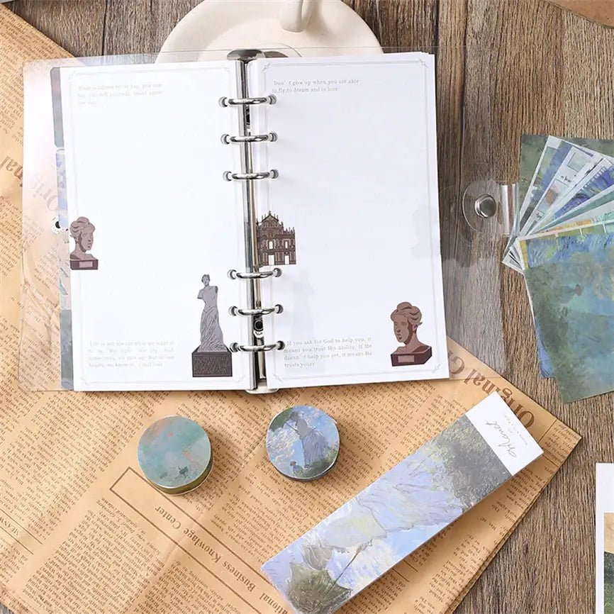 Notebook Vintage Washi Tapes Bookmark Sticker Fountain Pen