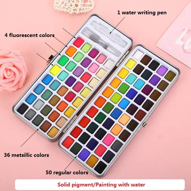 Zoecor 50 - 100 Color Solid Watercolor Set Pigmento Art