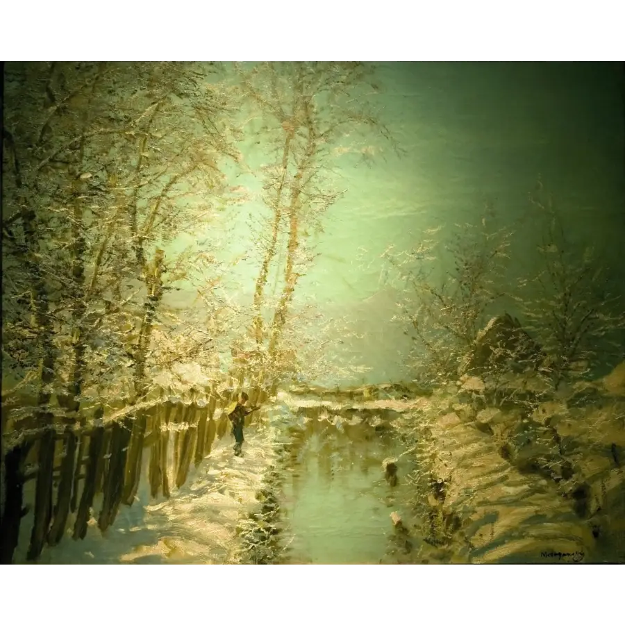 Vintage Laszlo Mednyanszky ’Winter Sunshine’ Digital